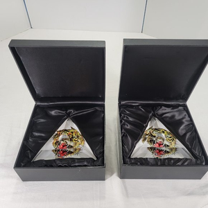 Set of 2 NEW Ed Hardy by Christian Audigier Taper Candle Holders Tiger Paperweig